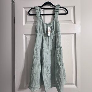 NWT Pink rose green summer dress size small - juniors summer dress